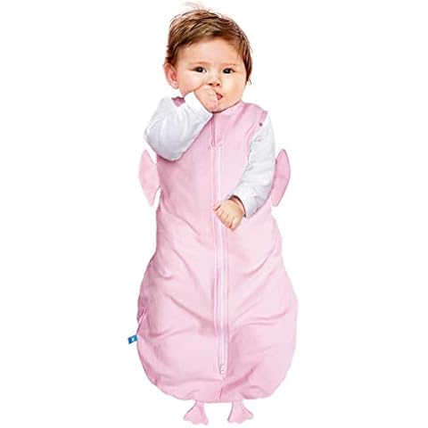 Wallaboo Swaddle Sleepbag Medium, Safe Sleep for Baby, 100% cotton perfect for swaddling, Arms in and Arms out, Size: medium 3 - 6 months, 6 - 9 kg, Fits Car Seats, Prams and Cots,Color: Pink Cover