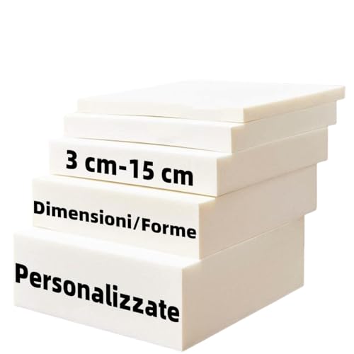 SINCERE Imbottitura in schiuma tagliata su misura, ricambio in schiuma ad alta densità per interni ed esterni, sostituzione su misura per letto, divano, divano, mobili da patio, imbottitura per