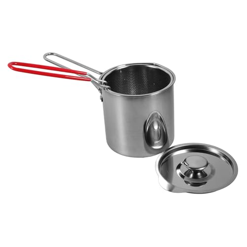 TEMPNAP ステンレス製多機能深型揚げ鍋 バスケット付き軽量揚げ物鍋 耐久性と滑らかさを備え家や飲食店用揚げ物調理器具