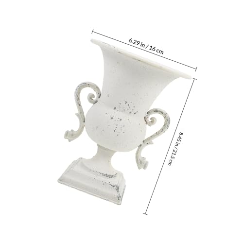 Vase en fer forgé blanc incassable et léger pour vos fleurs séchées - 3