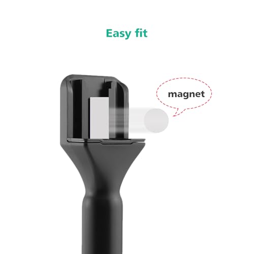 Image of Magnetic Mic Holder Handheld Stand for DJI Mic 2, Hollyland LARK M2 M1 MAX C1 Wireless Microphone, Interview Go Stick and Foam Cover Pop Filter