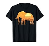 Elefant Savanne Sonnenuntergang Kunst T-Shirt