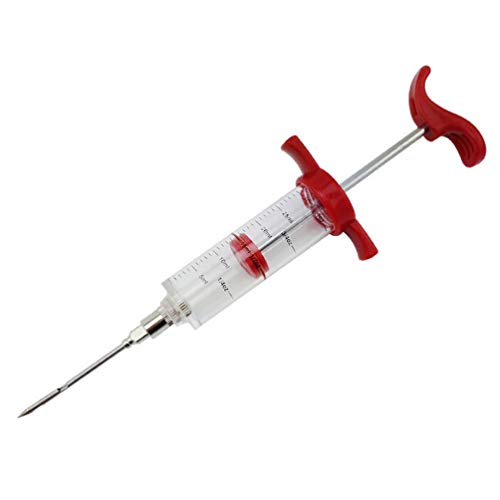 UPKOCH Stainless Steel Meat Injector Flavor Food Seasoning Injector for BBQ Turkey Chicken