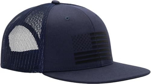 Image of USA 250th Anniversary Flag Hats, Army Tactical Operator Military Patriotic Veterans Flat Bill Trucker Hat, Fits OSFM&XXL Head