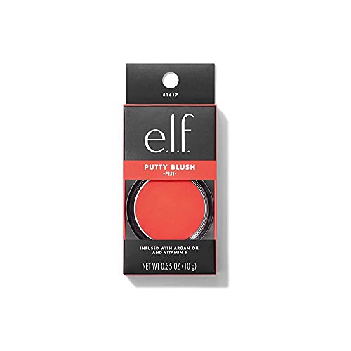 e.l.f. Putty Blush, fórmula cremosa e de alto pigmento para um brilho natural, proporciona um acabam