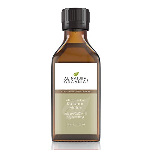 Au Natural Organics Kalahari Melon Seed Oil – 100% Organic Cold Pressed Extra Virgin Oil | Anti-Aging Carrier Oil for Face, Hairs, Nails & Body | Cleanse, Hydrate & Tighten Skin Essential Oil | 3.4oz