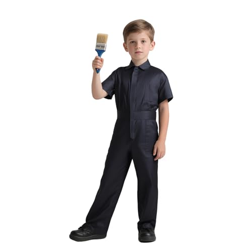 Disfraz para niños azul tipo mecánico talla L