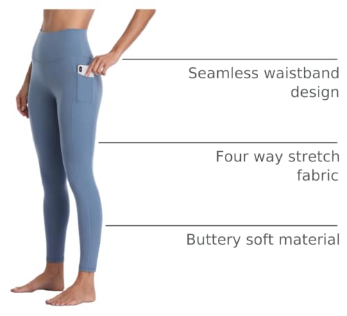 Image of Colorfulkoala Essential 7 /8 Leggings with Pockets | Yoga Pants for Women, Buttery Soft, Tummy Control, Workouts, Pilates, Casual, Gym, Athleisure, 25 inch Inseam