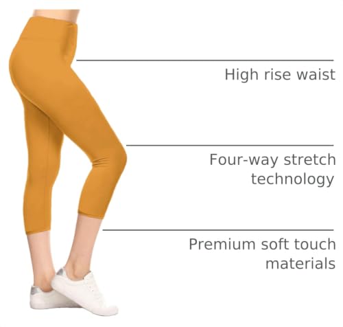 Image of Leggings Depot High Waisted Leggings for Women Buttery Smooth & Soft Women's Solid Yoga - Reg, Plus, 1X3X, 3X5X