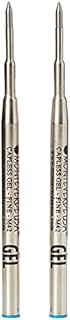 Monteverde Fine Point Capless Gel Refill compatible with Montblanc Ballpoint Pens - Blue (Pack of 2)