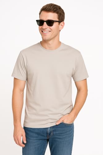 Image of Men's T-Shirts Ringspun Cotton Crew Neck Tee Shirts|Casual Wear T Shirt | Pre Shrunk with Panel Wash