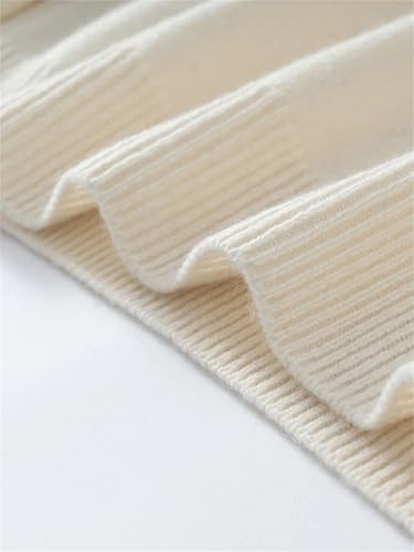 Men Winter Long Sleeve Cashmere Sweater Casual Knitwear Soft Warm Pullover Tops Ivory3