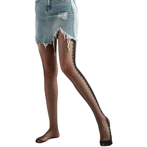 Image of Sahabowi Women Tights, Sheer High Waist Pantyhose, Vintage Control Top Stockings, Siwa7