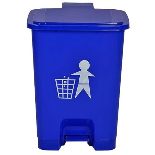 Image of Biomedical Waste Bins Plastic Pedal Dustbin for Hospitals Clinics and Labs 25L Blue Medical Waste Container with Hands-Free Foot Pedal (25Ltr, Blue) With 5 Pcs Bio hazard bags Free