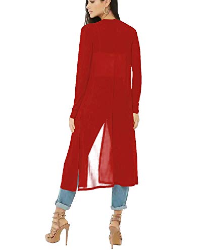 Image of Womens Sexy Sheer Long Sleeve Cardigan See Through Mesh Cover Up