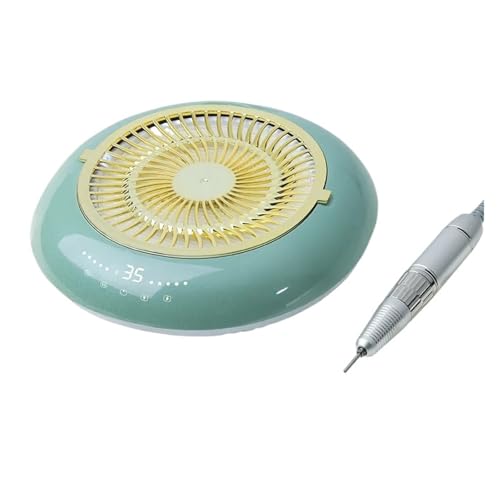 2 in 1 ネイルドリルマシン 35000RPM ネイルサンダー ネイル掃除機 インテリジェントタッチスクリーン 電動 電動アーマーリムーバー(Green)