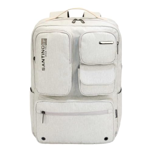 SANTINO, Mochila Notebook Pop Organizer by Santino Poliéster Cinza