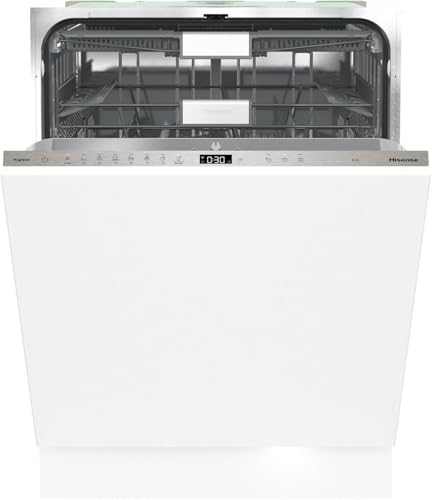 Hisense HV673A64 Lavavajillas empotrables 16 cubiertos tercera cesta 38 dB 7 programas motor inversor, wifi Intensive CleanZone bisagras deslizantes Clase A