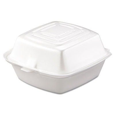 Carryout+Food+Container%2c+Foam%2c+1-Comp%2c+5+1%2f2+x+5+3%2f8+x+2+7%2f8%2c+White%2c+500%2fCarton