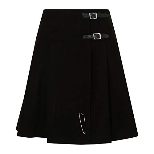 20 inch Black Pleated Kilt Skirt - Size US 4