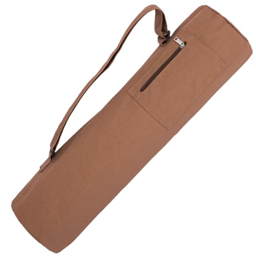 Baestappy Cotton yoga mat bag with Pockets and Adjustable Strap - Full Zip Cargo Yoga Mat Carrier Bag - Bag for 1/4