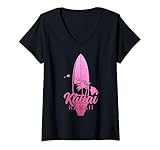 Photo Gallery donna kauai hawaii tavola da surf surfing surfer hawaii hawaii maglietta con collo a v Photo Gallery donna kauai hawaii tavola da surf surfing surfer hawaii hawaii maglietta con collo a v