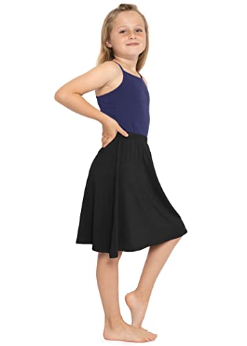 STRETCH IS COMFORT Youth Girls Flowy A-Line Skirt Knee Length and Ankle Length | Kids | Sizes 4-162