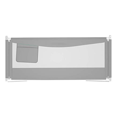 Barrières de lit pour enfants gris 150 cm avec maille ventilée
