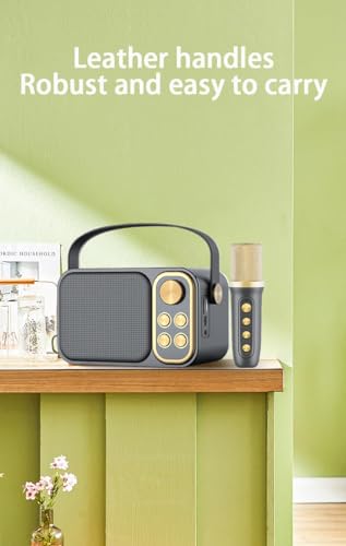 Image of Wireless Karaoke Speaker with Microphone for Adults /Kids, Portable HIFI Bluetooth Speaker System Vocal Cut Supported for Home Party, Meeting, Wedding YS-103 (Black)