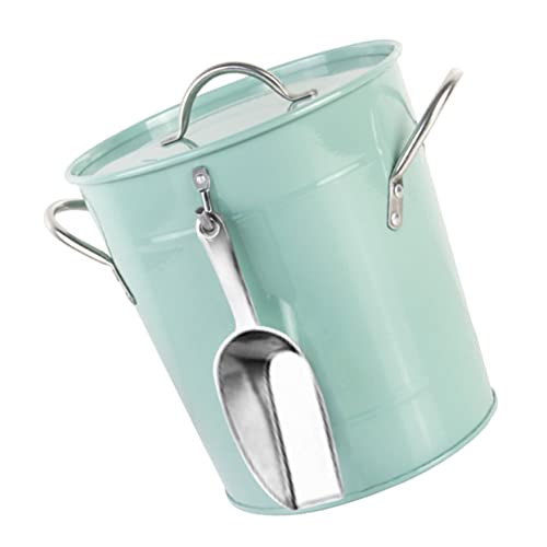 Ciieeo Portaghiaccio in Stile Nordico 1 Set di Secchielli per Ghiaccio in Ferro Vintage Verde per Bar E Casa