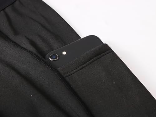 Men's Fleece Lined Leggings - Thermal Warm Workout Pants Active Tights4