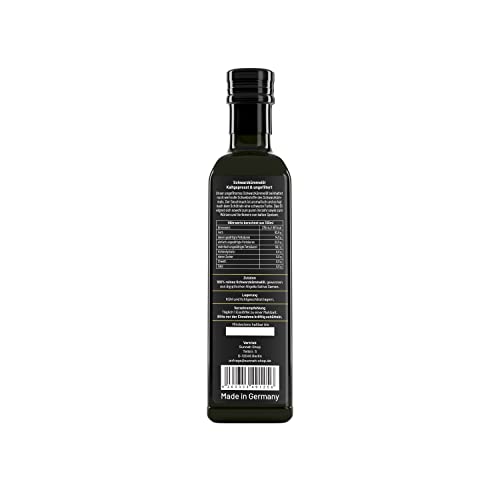 Sunnah Shop® Black Cumin Oil Unfiltered & Cold Pressed 100 ml Black Seed Oil 100% Natural from Real Egyptian Nigella Sativa Black Cumin Oil Unfiltered