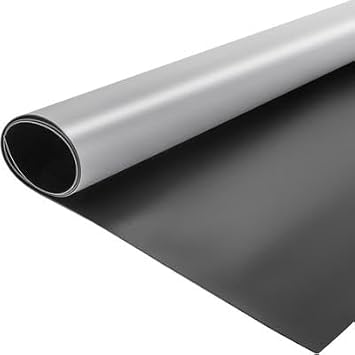 Happybuy Portable Dance Floor Roll, 6.6x49.2ft PVC Flooring, 1.5mm Thick, Grey/Black Non-Slip, Wearproof, Easy-Clean Surface for Ballet Practice