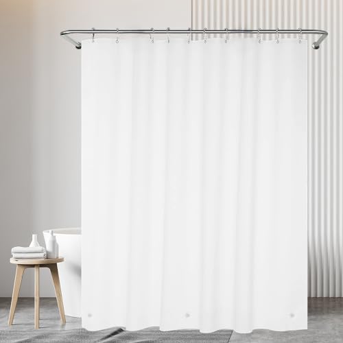 White Stall Shower Curtain Liner 60 x 72 inch Plastic