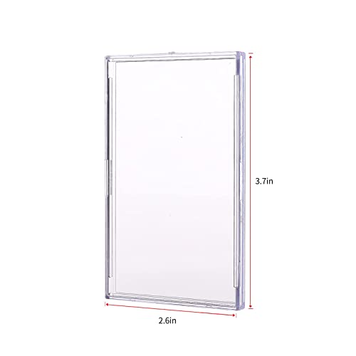 Modern Protective Acrylic Card Protector, 10 Pack + 2 Display Stand, 3.7 x 2.6 x 0.1 Inches, White, Transparent, BPA Free, For Trading Cards