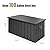 Domi Deck Box 100 Gallon Outdoor Storage Box, Large Metal Storage Cabinet Waterproof Lockable Container for Patio Furniture Cushions Garden Tools Pool-Supplies, Dark Grey
