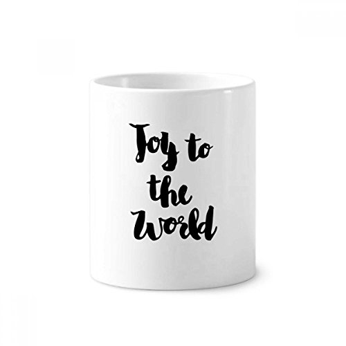 Tasse en céramique Joy to the World 350ml pour stylo et brosse à dents
