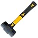 JRSDRIVE Sledge Hammer 2 LB with 10 Inch Fiberglass Handle Length Powder Coated with Polished face Heavy Duty Metalworking Tools for Automotive, Industrial, and Construction E-2257