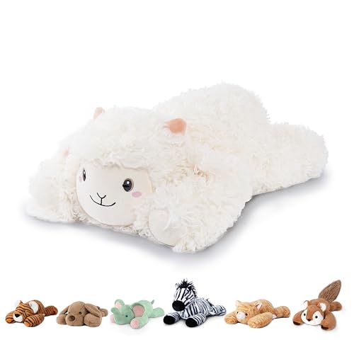Image of Niuniu Daddy 20 inch | 3.3 Pound Weighted Sheep Stuffed Animal Plushie for Adults & Kids, Large Sheep Weighted Lap Pillow, Soft Sensory Stuffy Toy as Gift for Holidays