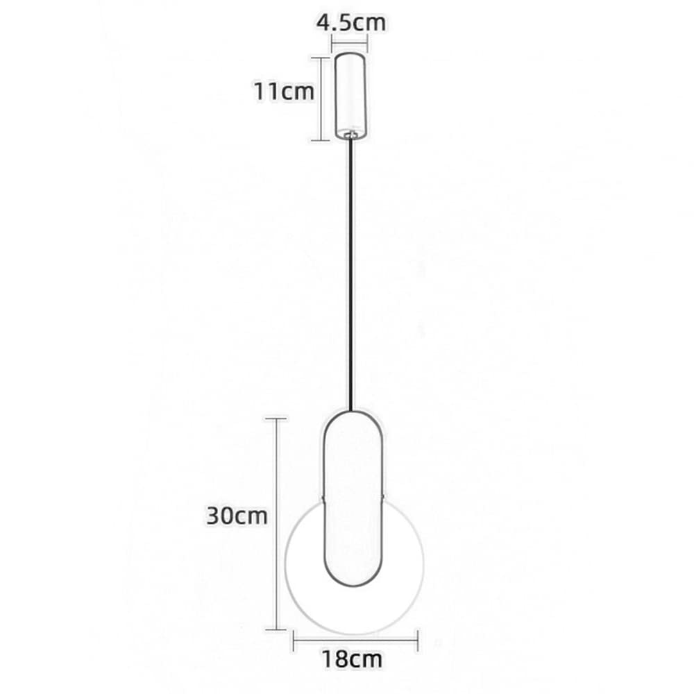 Moderna lampada a sospensione da comodino per camera da letto a LED da 5 W, mini luce d'atmosfera, luci a sospensione in acrilico frisbee creativo, lampade a sospensione per illuminazione decorativa m