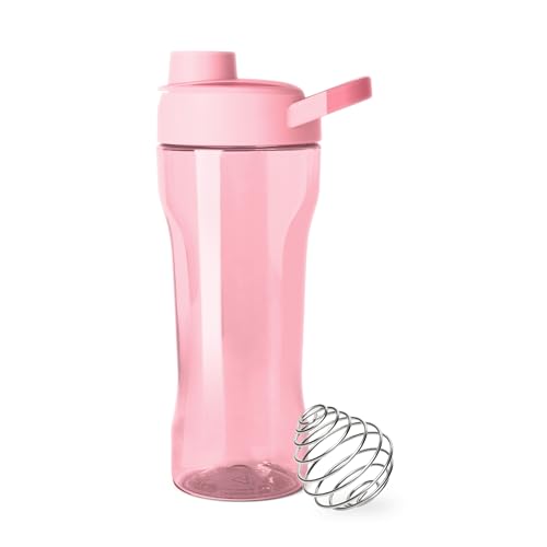 Simple Modern Rally Plastic Protein Shaker Bottle with Ball | 24oz Leakproof Cup for Protein Shakes Mixes Electrolytes Pre Workout | Blush Mix