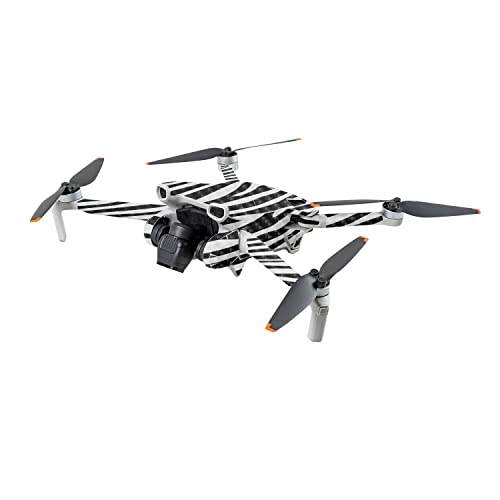 Image of MightySkins Carbon Fiber Skin Compatible with DJI Mini 3 - Black Zebra | Protective, Durable Textured Carbon Fiber Finish | Easy to Apply | Made in The USA