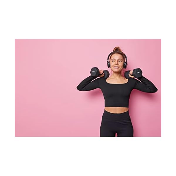 Neoprene Dumbbells for Gym and Home Gym, Non-Slip 0.5 to 6 kg, Pair or Single - Image 3