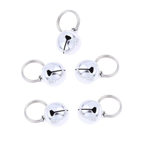 SEWOART 10個犬と猫用クリスマスベル ペット首輪チャーム シルバー ベルでペットを に監視 軽量で取り付け簡単なアクセサリー