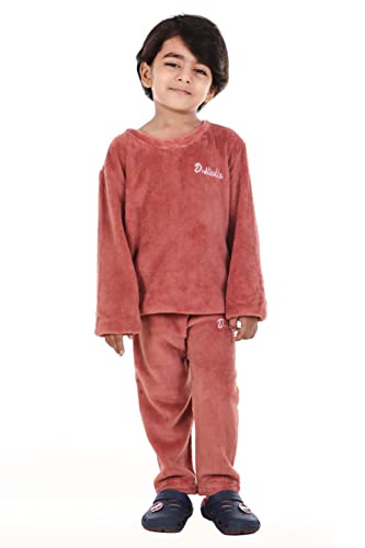Image of Winter Night Suit for Kids Top & Pajama Set (Warm Fleece) Size (4 to 6 Years Kids)