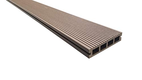 サンセルフ 人工木材 床板 厚み31mm 幅146mm 長さ2m ダークブラウン4枚セット 樹脂固定部材セット