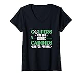 Damen Golfer suchen Birdies Caddies Aim For Paydays Lustiger Caddy T-Shirt mit V-Ausschnitt
