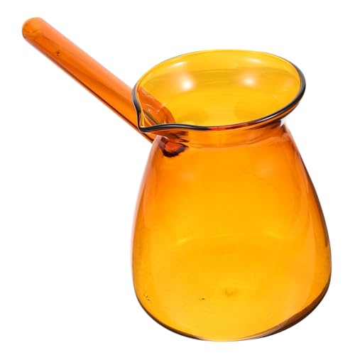 NAMOARLY Heat-resistant Glass Pitcher Maker's Tool 450ml Amber Coffee Beverage Jug Tea Cup