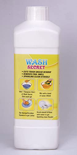 Image of Fresh Lemon Fragrance Dishwash Liquid Gel 1 L Bottle Leaves No Residue Grease Cleaner For Utensils - Liquid Kitchen Soap Super Saver Offer (Pack Of 8)