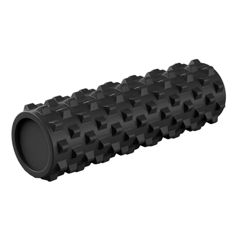 Oksoar Massage Foam Roller, 40cm EVA Density Deep Tissue Massager Muscle Roller Yoga Pilates Back Exercise Physical Therapy Myofascial Trigger Point Release (Black)